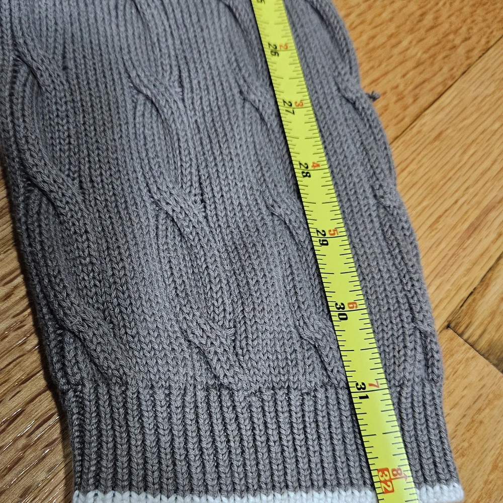 Vtg Banana Republic Mens 80% Pima Cotton/20% Wool Taupe Gray Sweater, Tall XL